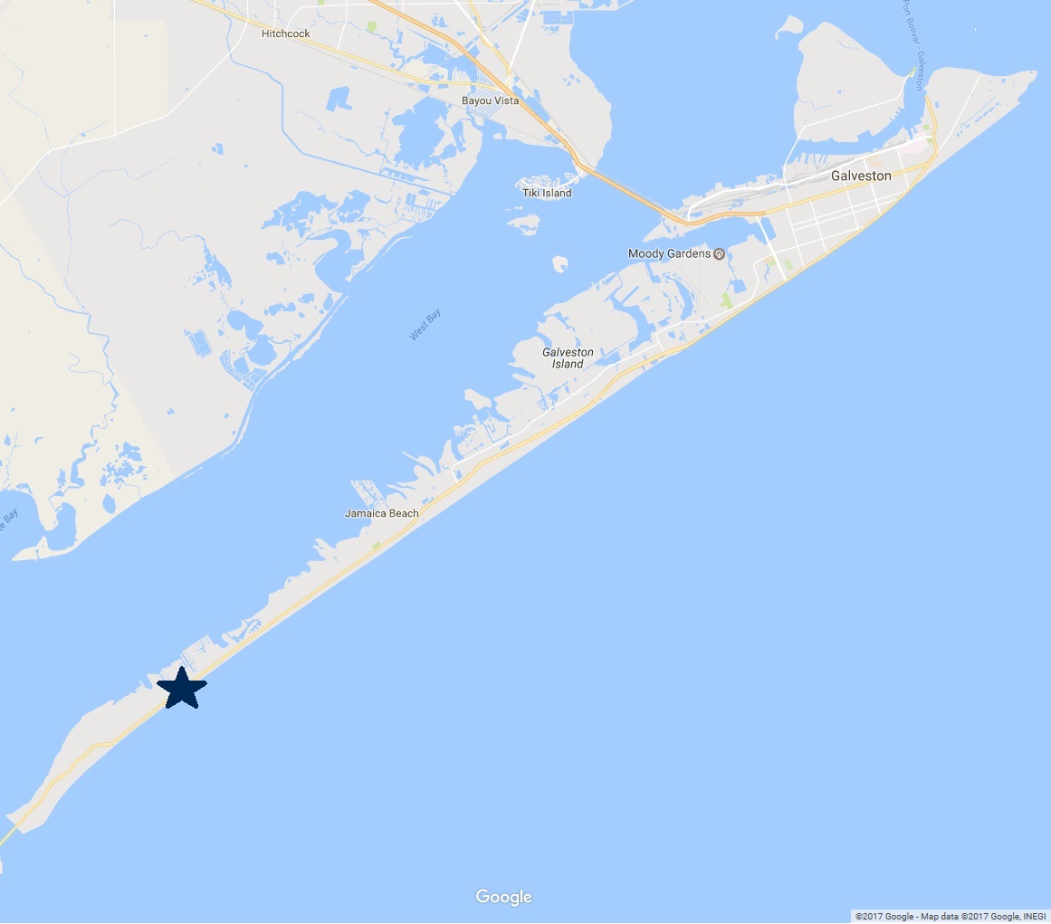 Map of Galveston Neighborhoods - Miramar Beach, Half Moon and Stavanger Beach